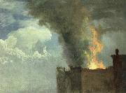 Albert Bierstadt the conflagration oil painting